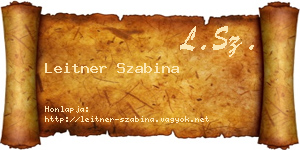 Leitner Szabina névjegykártya